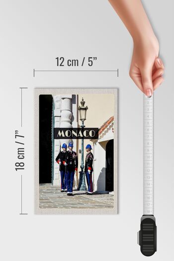 Panneau en bois voyage 12x18 cm Monaco lieu de vacances décoration voyage Europe 4