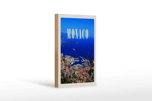 Holzschild Reise 12x18 cm Monaco Frankreich Europa Trip Dekoration
