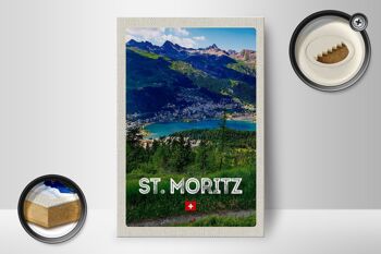Panneau en bois voyage 12x18 cm pcs. Moritz Autriche Ausblich Voyage 2