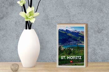 Panneau en bois voyage 12x18 cm pcs. Moritz Autriche Ausblich Voyage 3