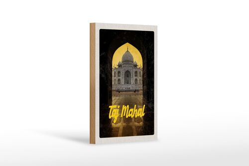 Holzschild Reise 12x18cm Indien Taj Mahal Kultur Religion