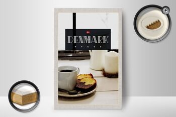 Panneau en bois voyage 12x18 cm Danemark café marbre gâteau appartement 2