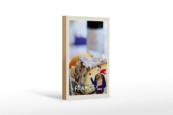 Panneau en bois voyage 12x18cm France fromage Emmental production 1