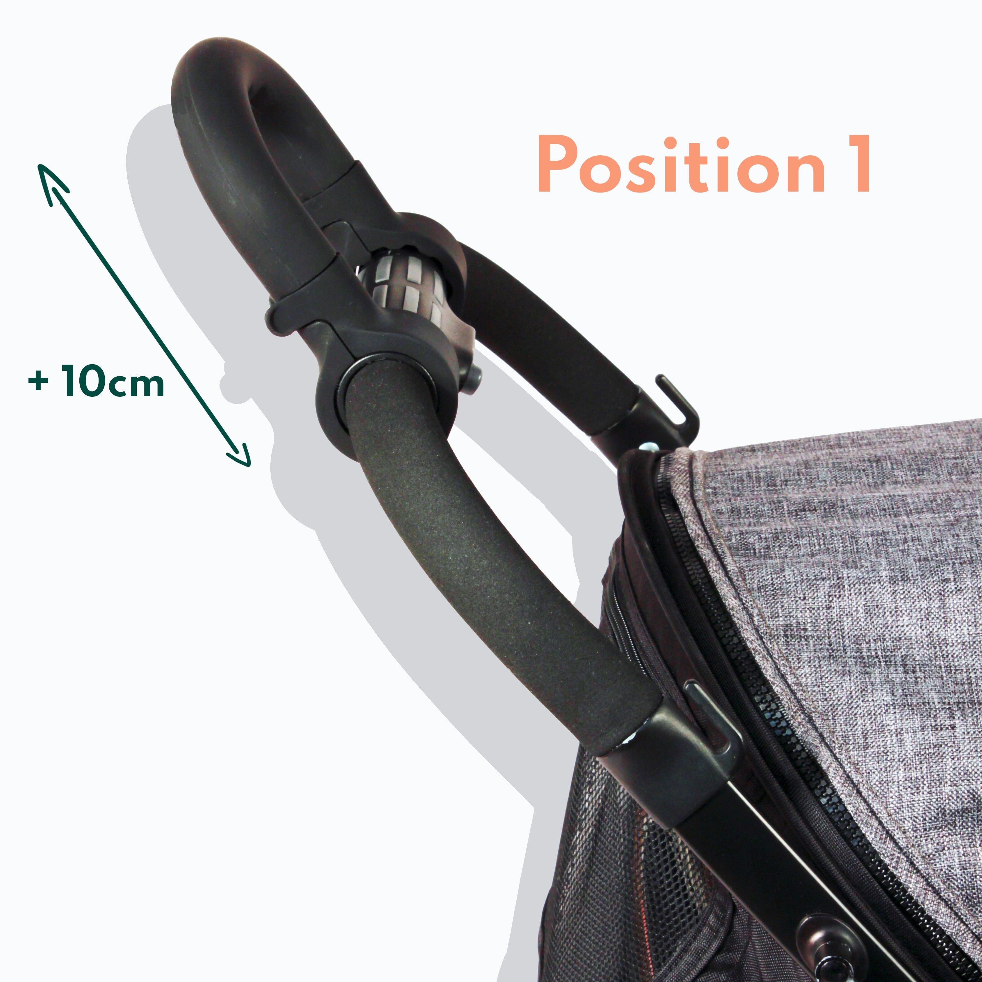 Der Verlängerungs- und Steuergriff (+ 10 cm)