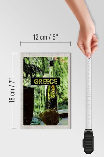 Panneau en bois voyage 12x18 cm Grèce décoration bouteilles Grèce 4