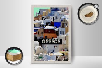 Panneau en bois voyage 12x18 cm Grèce Grèce maisons vacances 2