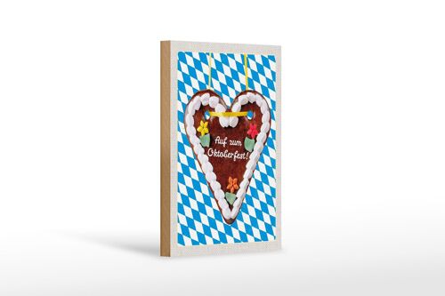 Holzschild Reise 12x18 cm München Oktoberfest Lebkuchen Feier