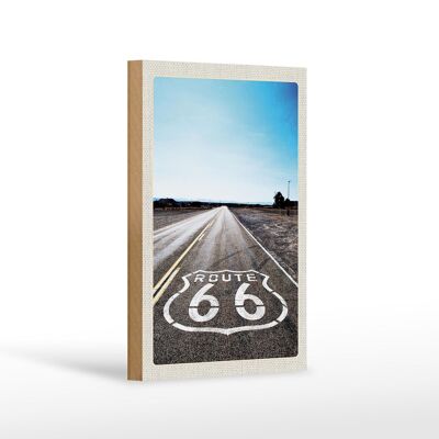 Wooden sign travel 12x18 cm USA America road Route 66 Chicago