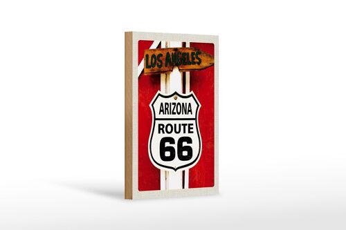 Holzschild Reise 12x18cm USA Los Angeles Arizona Route 66 Urlaub