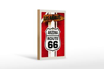 Panneau en bois voyage 12x18cm USA Los Angeles Arizona Route 66 vacances 1