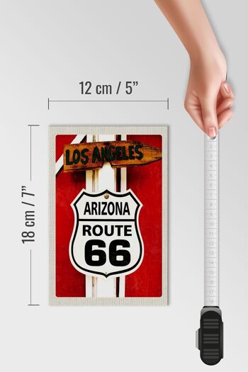 Panneau en bois voyage 12x18cm USA Los Angeles Arizona Route 66 vacances 4