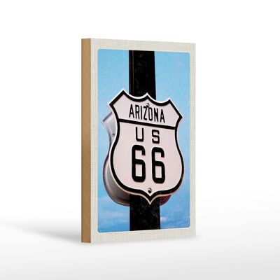 Cartello in legno viaggio 12x18 cm America USA Arizona Road Route 66