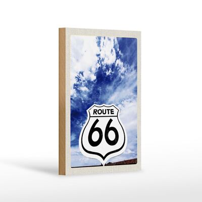 Cartello in legno da viaggio 12x18 cm America USA strada Route 66 paradiso