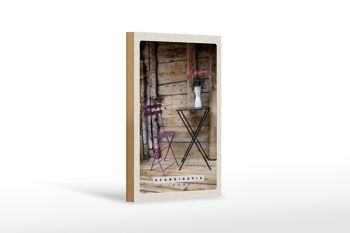 Panneau en bois voyage 12x18cm chaise de patio scandinave table fleur 1