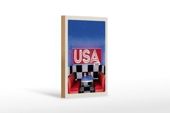 Panneau de voyage en bois 12x18cm, panneau de restauration rapide pour Restaurant américain 1