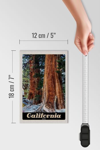 Panneau en bois voyage 12x18 cm Californie Amérique nature arbres forestiers 4