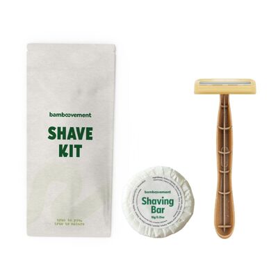 Eco-Friendly Shaving Kit - Biocomposite Razor + Mini Shave Bar