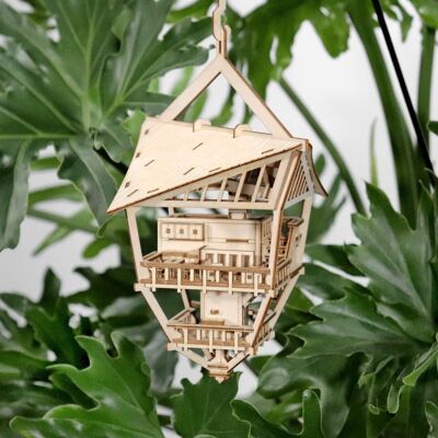 Tiny Treehouses Sky Lodge, puzzle 3D en bois à faire soi-même