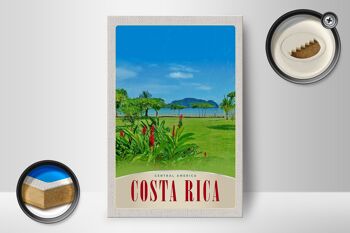 Panneau en bois voyage 12x18 cm Costa Rica Amérique Centrale plage mer 2