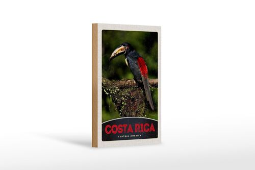 Holzschild Reise 12x18 cm Costa Rica Central America Vogel Natur