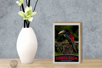 Panneau en bois voyage 12x18 cm Costa Rica Amérique Centrale oiseau nature 3