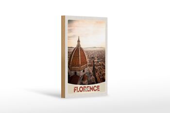 Panneau en bois voyage 12x18 cm Florence Italie Europe Ville Église 1