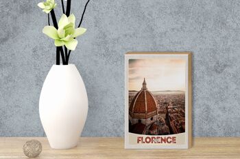 Panneau en bois voyage 12x18 cm Florence Italie Europe Ville Église 3