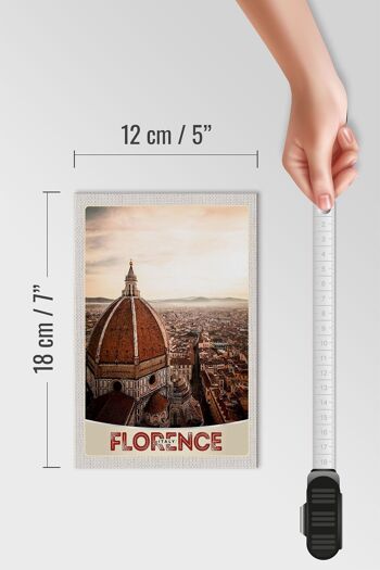 Panneau en bois voyage 12x18 cm Florence Italie Europe Ville Église 4