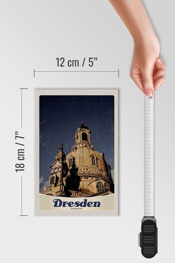 Panneau en bois voyage 12x18 cm art de Dresde architecture médiévale 4