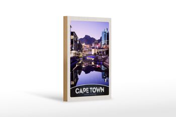 Panneau en bois voyage 12x18 cm Cape Town Afrique du Sud ville vacances de luxe 1