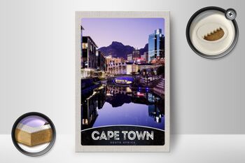 Panneau en bois voyage 12x18 cm Cape Town Afrique du Sud ville vacances de luxe 2