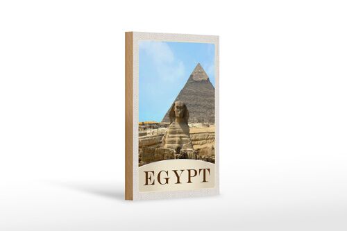 Holzschild Reise 12x18 cm Ägypten Afrika Pyramide Wüste Urlaub