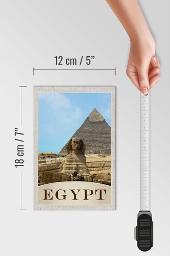 Panneau en bois voyage 12x18 cm Egypte Afrique pyramide désert vacances 4