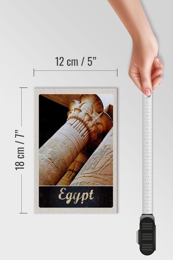 Panneau en bois voyage 12x18 cm Egypte Afrique pyramide symboles vacances 4