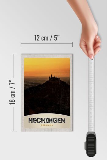 Panneau en bois voyage 12x18 cm Château de Hechingen Hohenzoller vacances 4