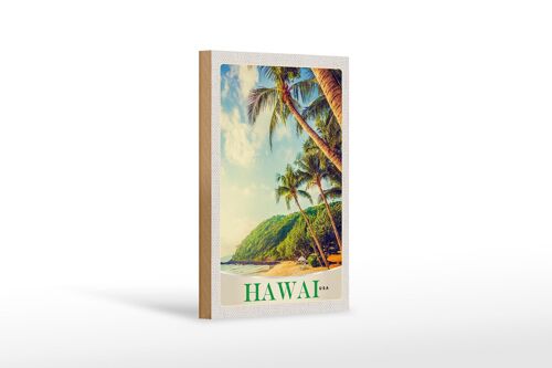 Holzschild Reise 12x18 cm Hawai USA Amerika Insel Strand Meer