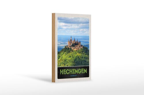 Holzschild Reise 12x18 cm Hechingen Aussicht Burg Hohenzollener