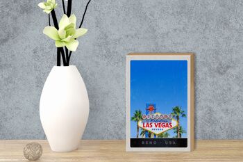 Panneau en bois voyage 12x18 cm Las Vegas Nevada Amérique USA Casino 3