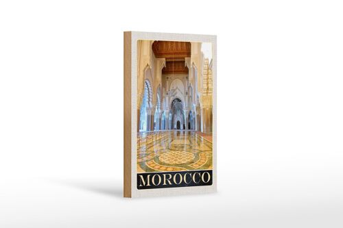 Holzschild Reise 12x18 cm Marokko Afrika Medina Urlaub