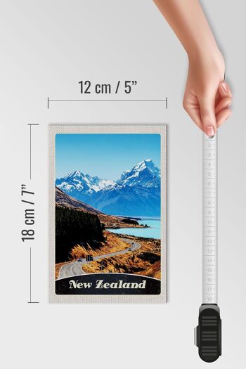 Panneau en bois voyage 12x18 cm Nouvelle-Zélande Europe ville vacances montagnes 4