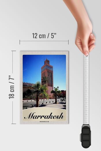 Panneau en bois voyage 12x18 cm Marrakech Maroc culture 4
