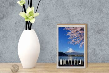 Panneau en bois voyage 12x18 cm Mont Fuji Japon Asie Mer Nature 3