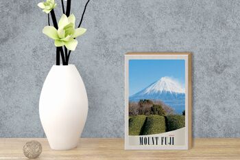Panneau en bois voyage 12x18 cm Mont Fuji Japon Asie Montagnes Nature 3