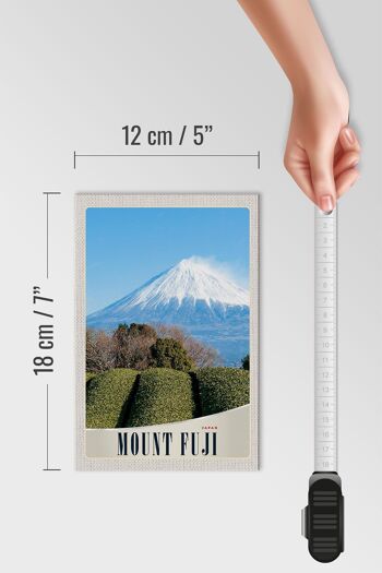 Panneau en bois voyage 12x18 cm Mont Fuji Japon Asie Montagnes Nature 4