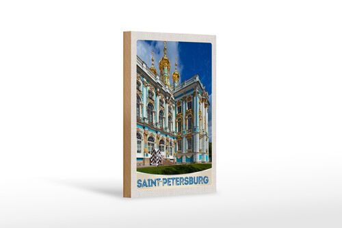Holzschild Reise 12x18 cm Saint Petersburg Russland Architektur