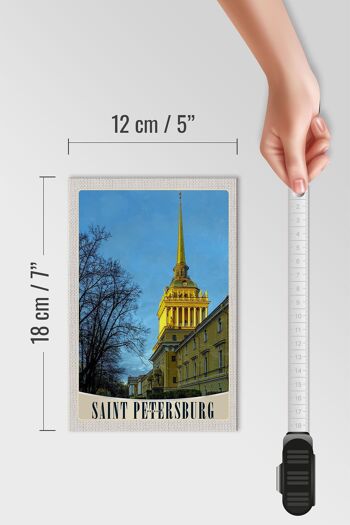 Panneau en bois voyage 12x18 cm Architecture de l'église de Saint-Pétersbourg 4