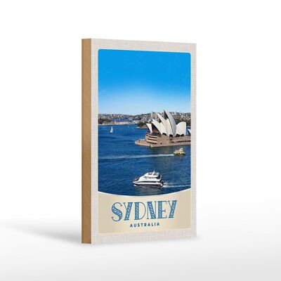 Cartello in legno da viaggio 12x18 cm Sydney Australia nave marittima yacht