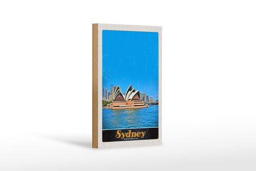 Holzschild Reise 12x18 cm Sydney Australien Oper Haus Urlaub