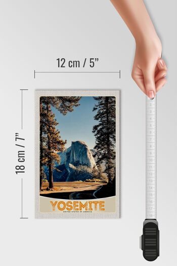 Panneau de voyage en bois 12x18cm, panneau de montagne de route Yosemite America 4