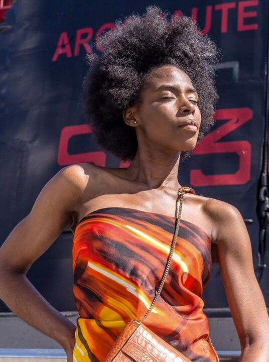 Sciarpa, Quadrato Grande In Seta, Stampa Cabaret Arancio